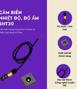 Cảm Biến Nhiệt Độ, Độ Ẩm SHT30 Ra Dây + Vỏ Bảo Vệ IP68